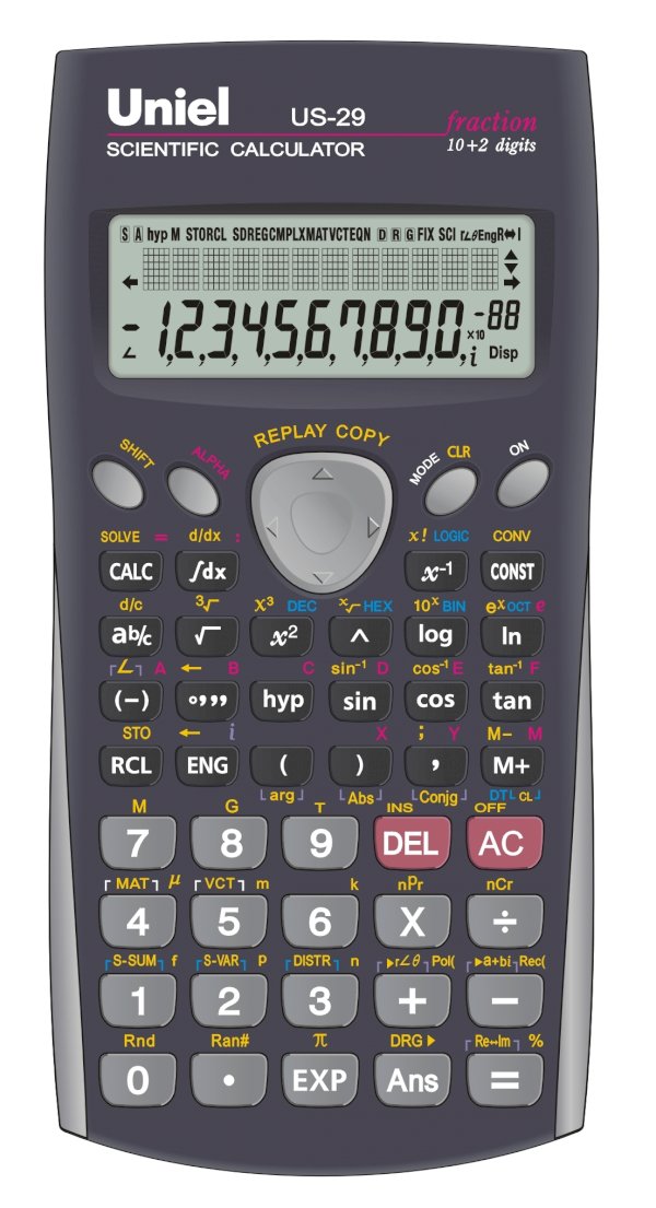 Калькулятор UNIEL US-29 401 функция научный