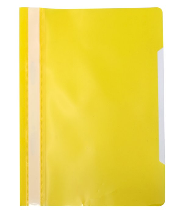 Папка-скоросшиватель пластик Workmate, А4, 160 мкм, желтая с прозрачным верхом