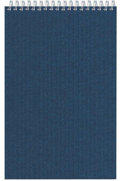 Блокнот А5, 50 листов, гребень, обложка дизайнерский картон микровельвет, синий
