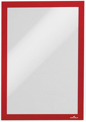 Рамка информационная самоклеящаяся Durable Duraframe, А4, красный - фото №1