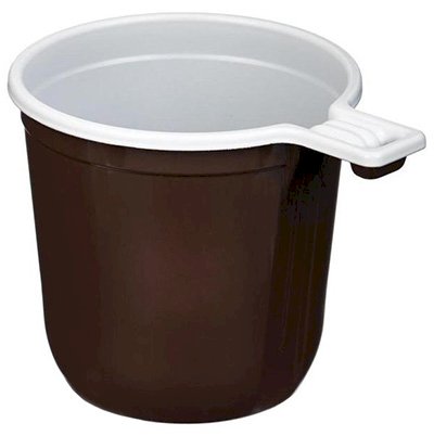 Чашка кофейная 200 мл, двухцветная, коричневая, полипропилен, 50 штук