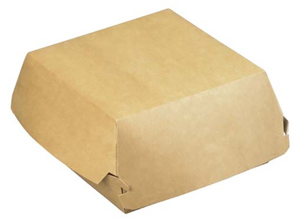 Коробка для гамбургера Оригамо, 120х120х70 мм, крафт, 260 штук - фото №1