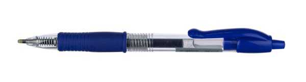 Ручка гелевая автоматическая, синяя, манжетка, 0,7 мм