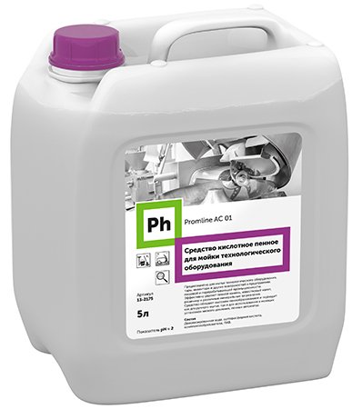Ph Promline AC 01 Средство кислотное пенное для мойки технологического оборудования, 5 литров