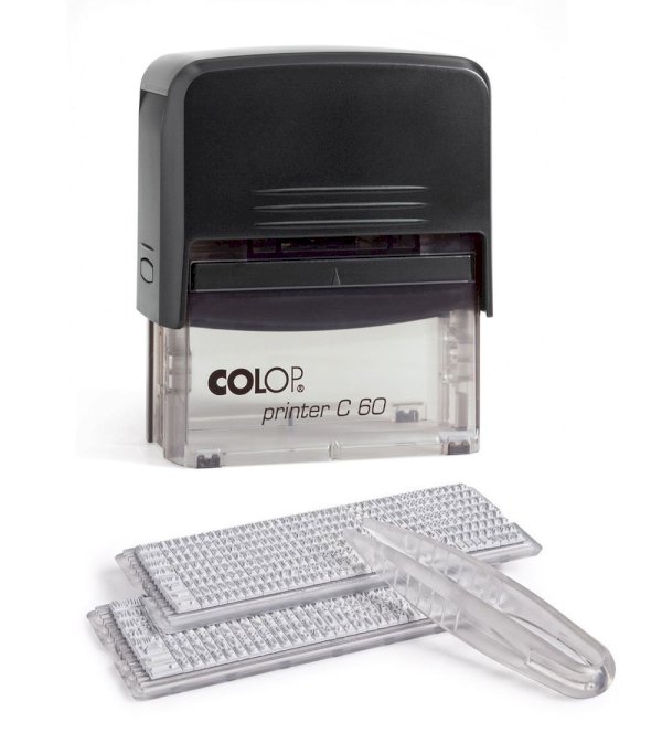 Штамп самонаборный Colop Printer C60-Set-F пластиковый 9 строк, 7 строк без рамки