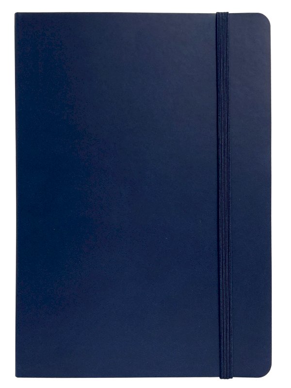 Ежедневник Qredo Flex, А5, недатированный, 136 листов, кожзам, темно-синий - фото №1