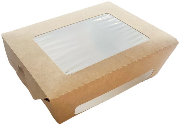 Упаковка с прозрачным окном Оригамо, 150х115х50 мм, 600 мл, 450 штук 