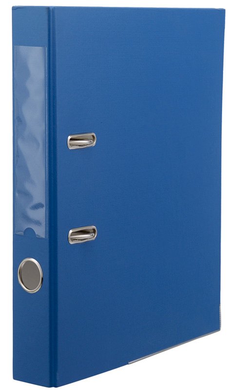 Папка-регистратор Workmate 50 мм, ПВХ, металлический уголок, собранная, синяя - фото №1