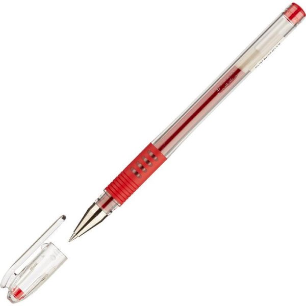 Ручка гелевая Pilot BLGP-G1-5, красная, с резиновой манжетой