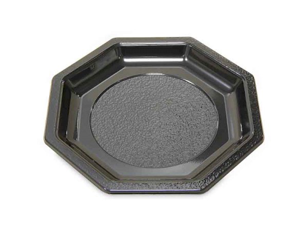 Тарелка Guillin диаметр 185 мм, высота 20 мм, черная, в упаковке 50 штук