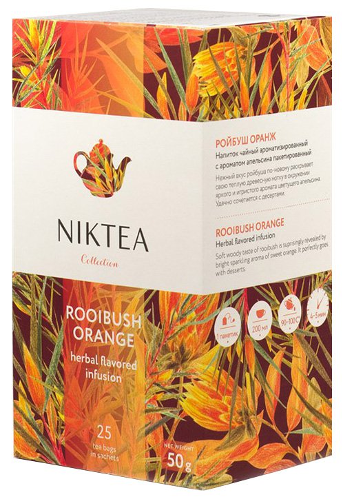 Чай фруктовый Niktea NR07 Ройбуш Оранж, 25х2г - фото №1