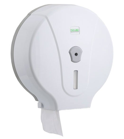 Диспенсер туалетной бумаги пластиковый белый 310х130х320 мм