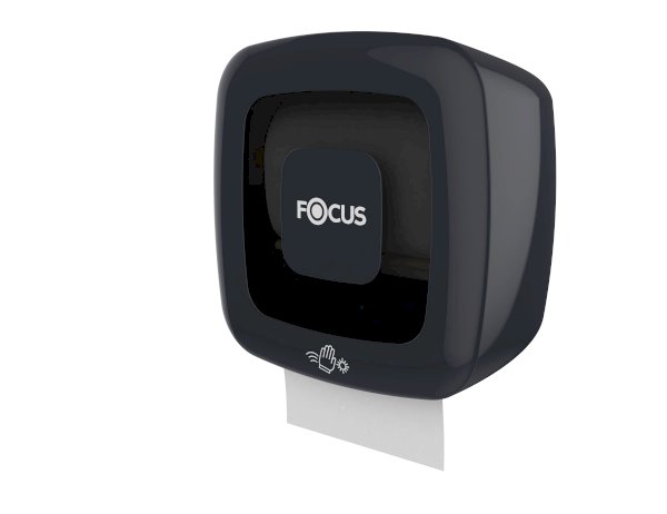 Диспенсер сенсорный Focus для рулонных полотенец, на батарейках, черный - фото №1