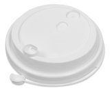 Крышка с клапаном для стакана, диаметр 90 мм, белая матовая, 50 штук