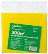 Салфетка хозяйственная Optiline, 30x34 см, вискоза, желтая, 3 штуки