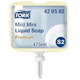 Мыло жидкое мягкое картриджное Tork Premium mini, 0,475 л, S2, 8 штук в упаковке