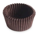 Бумажная форма для пирожных, диаметр 30 мм, высота 18 мм, коричневая, 2000 штук
