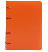 Тетрадь на кольцах ПандаРог, А5, 80 листов, пластиковая обложка, оранжевая