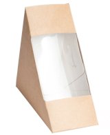 Упаковка под сэндвич с прозрачным окном, 130х130х60 мм, 50 штук