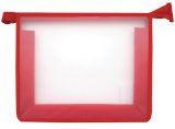 Папка для тетрадей Workmate, А5, прозрачный пластик, окантовка красная