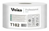 Туалетная бумага Veiro Professional Basic T102, 1-слойная, серая, 200 метров, 12 рулонов в упаковке