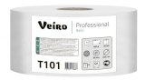 Туалетная бумага Veiro Professional Basic T101, 1-слойная, белая, 450 метров, 6 рулонов в упаковке