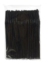 Трубочки для коктейля, гофрированные, диаметр 8 мм, длина 24 см, черные, 100 штук