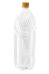 Бутылка ПЭТ 2000 мл, с пробкой, узкое горло 28 мм, прозрачная, в упаковке 40 штук