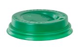 Крышка для стакана, диаметр 80 мм, с отверстием, зеленая, в упаковке 100 штук, в коробке 1000 штук