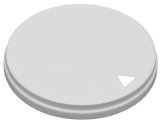 Крышка бумажная без носика для стакана, диаметр 90 мм, белая, 50 штук