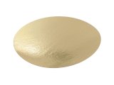 Подложка ламинированная круглая, диаметр 300 мм, золото, 1-сторонняя, 0,8 мм, 100 штук