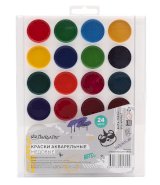 Акварель ПандаРог Креатив, 24 цвета, медовая, без кисти, в пластиковой упаковке с европодвесом