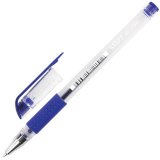 Ручка гелевая STAFF, синяя, диаметр 0,5 мм, линия письма 0,35 мм, грип