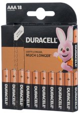 Батарейки Duracell Basic LR03 ААА, 18 штук в блистере