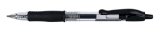 Ручка гелевая автоматическая, черная, манжетка, 0,7 мм