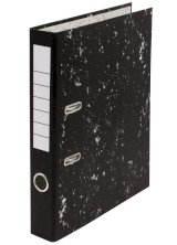 Папка-регистратор Workmate 50 мм, чёрный мрамор, без металлической окантовки, собранная