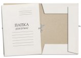 Папка с завязками, А4, 360 г/м2, белая, немелованный картон, 150 штук