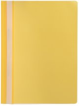 Папка-скоросшиватель пластиковая Workmate А4, 160 мкм, желтая с прозрачным верхом, 10 штук
