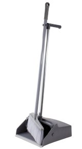 Комплект для уборки Optiline (щетка и совок-ловушка на колесах), длинные ручки, серый