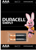 Батарейка Duracell Simply AAA (LR03) алкалиновая, 10х2BL