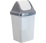 Контейнер для мусора с плавающей крышкой, 50 литров, серый 