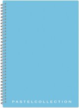 Бизнес-тетрадь Pastel Collection Blue, A4, 80 листов, пластиковая обложка, на гребне, клетка