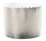 Форма бумажная для выпечки кулича, диаметр 70 мм, высота 85 мм, серебряная