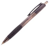 Ручка шариковая автоматическая Luxor Micra, черная, 0,7 мм, грип