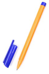 Ручка шариковая Qredo синяя, 0,7 мм, оранжевый корпус, трехгранная