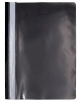 Папка-скоросшиватель пластик Workmate А4, 120 мкм, черная с прозрачным верхом