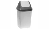 Контейнер для мусора СВИНГ с плавающей крышкой, 25 литров, серый 