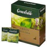 Чай зеленый Greenfield Green Melissa 100 пакетиков в упаковке