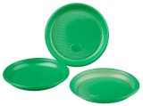 Тарелка пластиковая, диаметр 205 мм, зеленая, PS, 100 штук