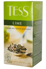 Tess Lime, 1,5 г х 25 пакетов, чай пакетированный, зеленый, с добавками